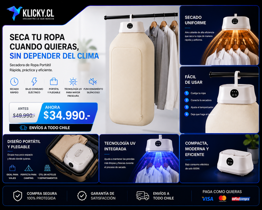 SECADORA DE ROPA PORTÁTIL