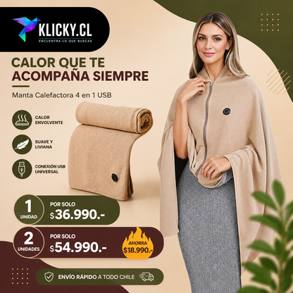 Manta Calefactora Carga USB